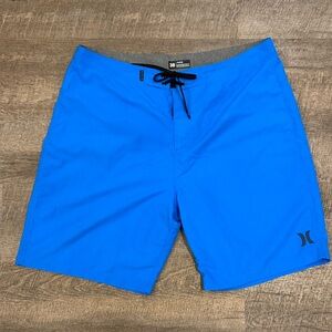 Hurley Board Shorts Men’s 38 Blue Phantom Stretch Swim Trunks Surf